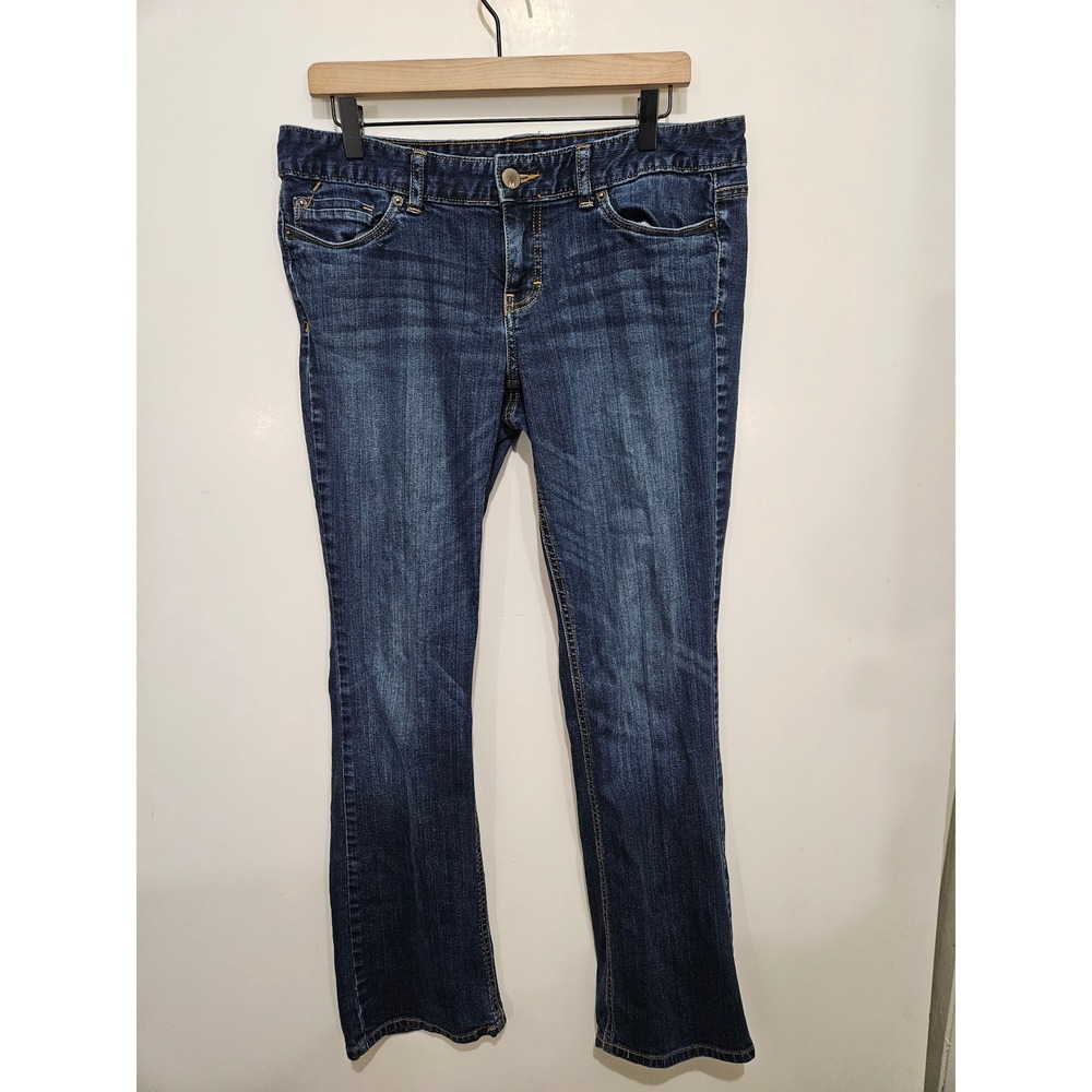 Mossimo Bootcut Premium Denim Jeans‎ Dark Wash Womens 12R Stretch Blue Pants